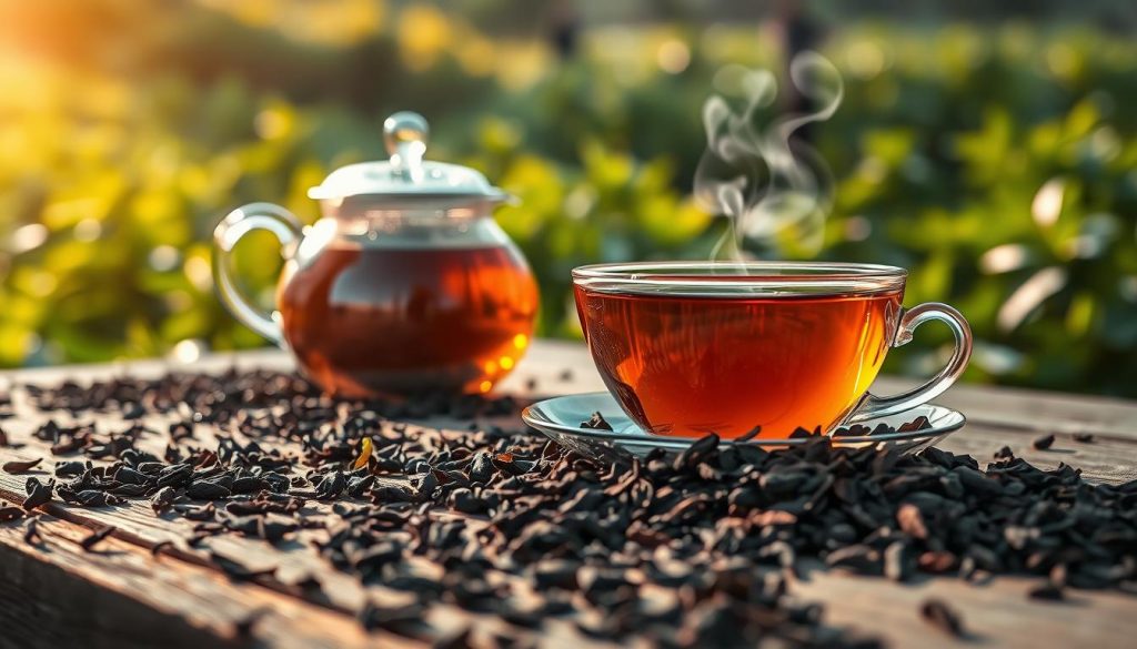 Aromen von schwarzem Tee