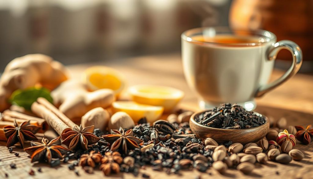 Schwarzer Tee Chai Zutaten