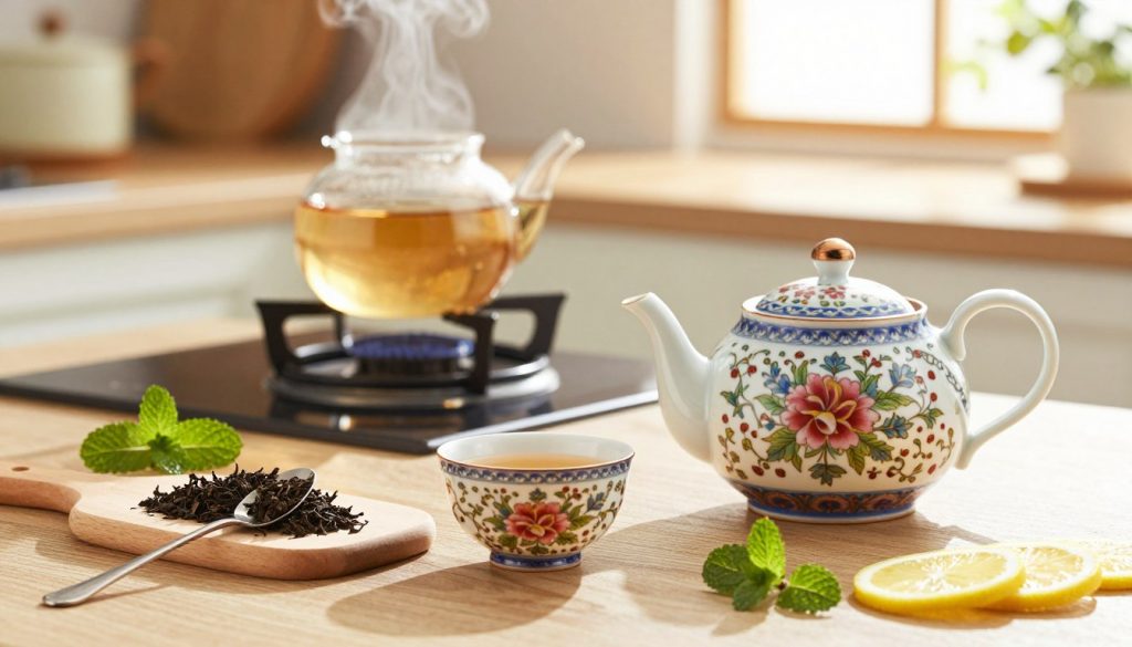 Tee Zubereitung Utensilien